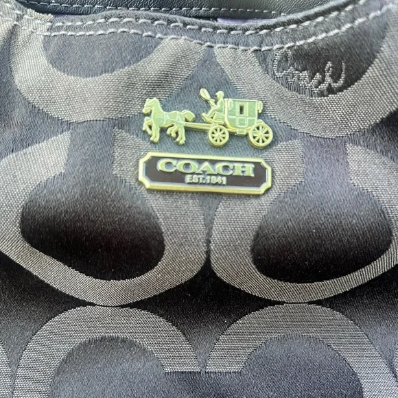 Coach Maggie Madison Op Art Brown Shoulder Bag - Picture 3 of 13